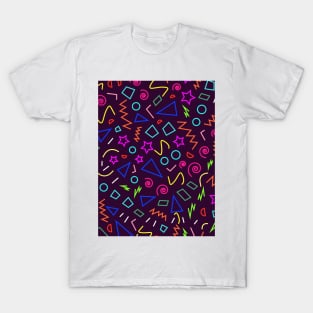 Scribble mixed shapes colour print T-Shirt